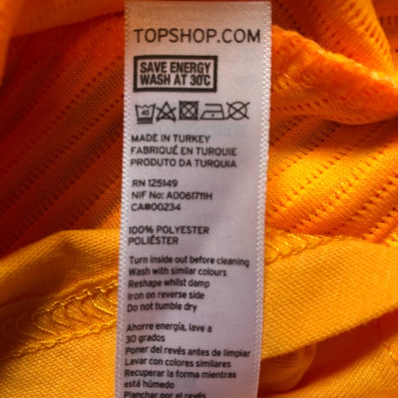 NWT Topshop neon orange mini skater skirt 6 - Picture 7 of 7